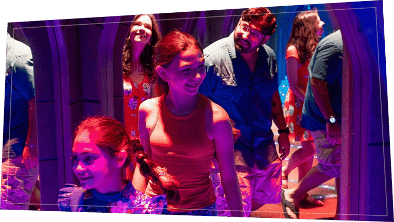 kids exploring Amazing Mirror Maze Escape